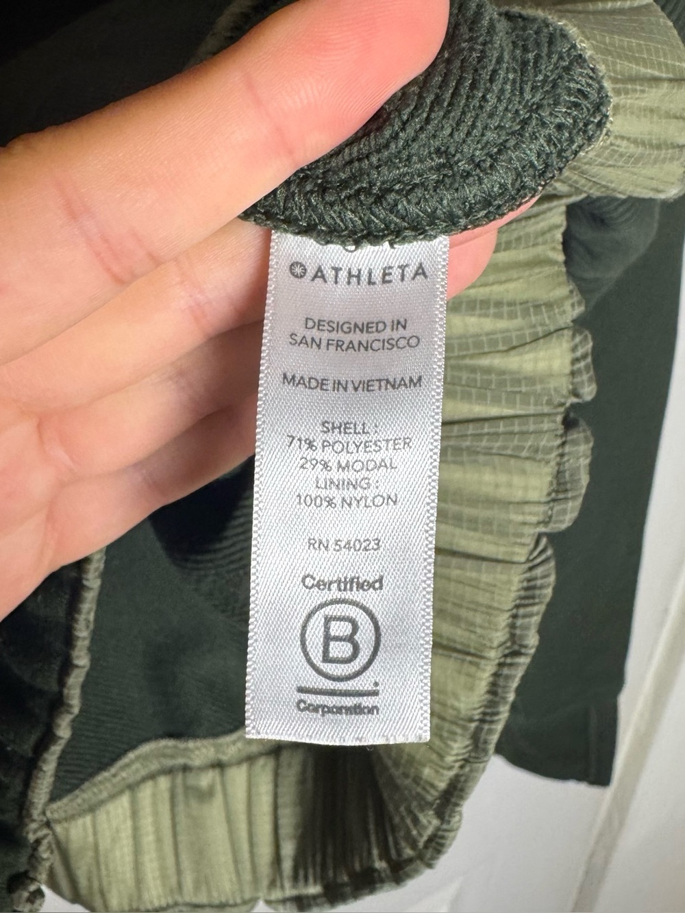 Athleta Ascend Warm Up Half Zip Olive Green Hoodie Women’s Small Workout Active - Picture 10 of 15